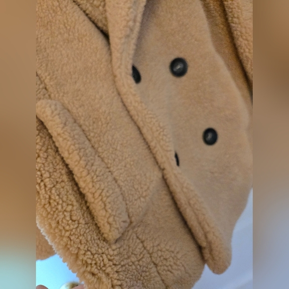 C&C California Tan Faux Fur Teddy Jacket Womens Size Medium - Picture 5 of 5